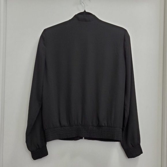 Babaton Gilroy Black Zipper Bomber Blazer Jacket Size S - Picture 6 of 12